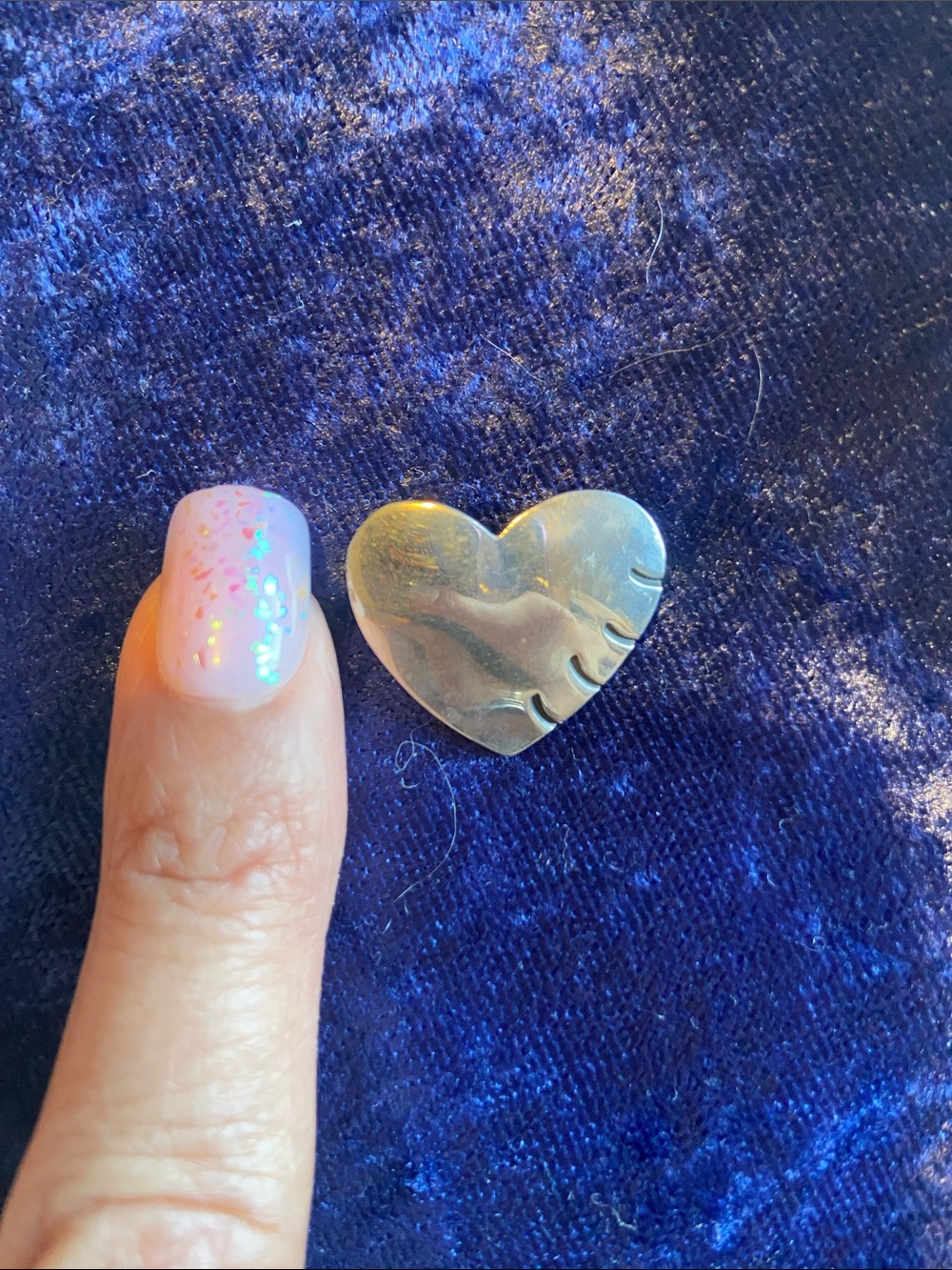 Sterling Silver 925 Heart Accent Pin - Silver Heart Brooch